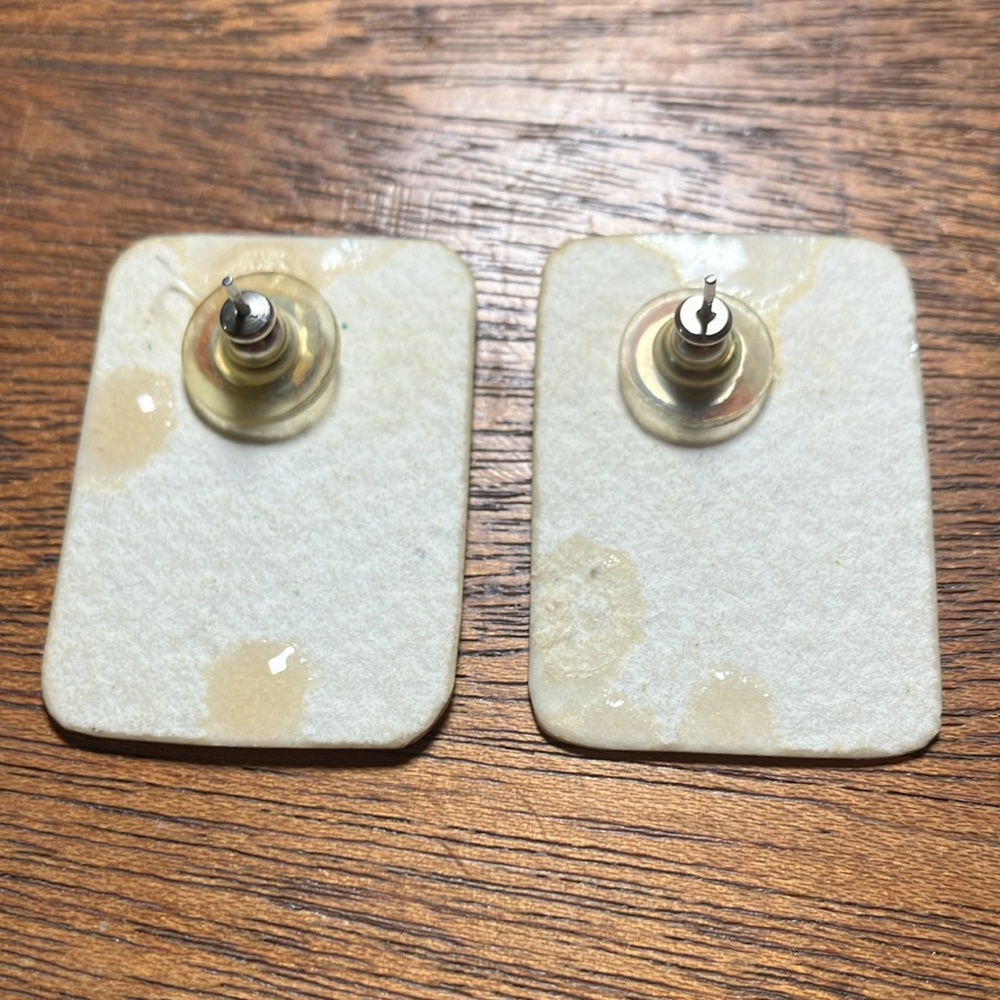 Artisan Unique Hand Painted Signed Sunflower Rect… - image 3